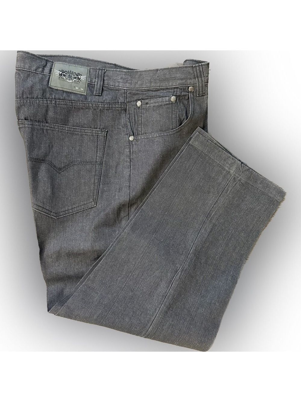 Evolution in Design men’s Gray Denim Straight fit Jeans LIKE NEW size 40 x 34